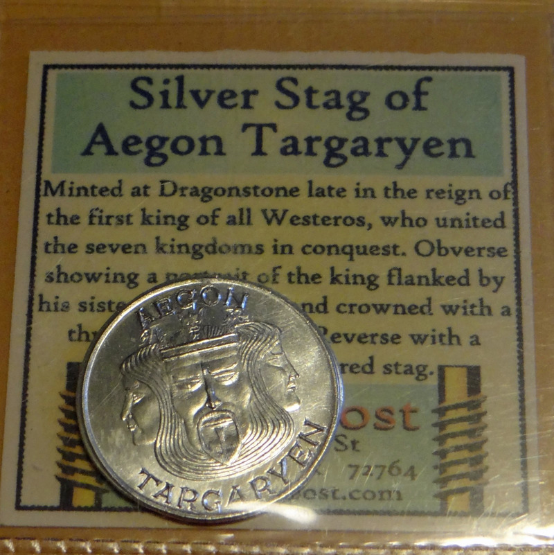 Game of Thrones Coins of the Targaryen Silver Stag of King Aegon