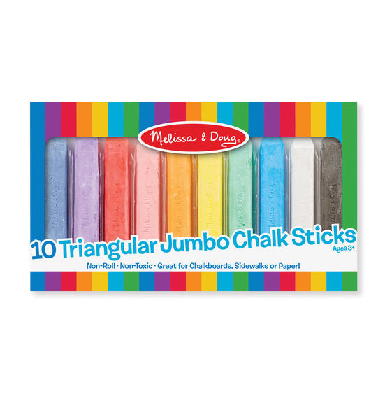 Melissa & Doug: 10 Jumbo Triangular Chalk Sticks