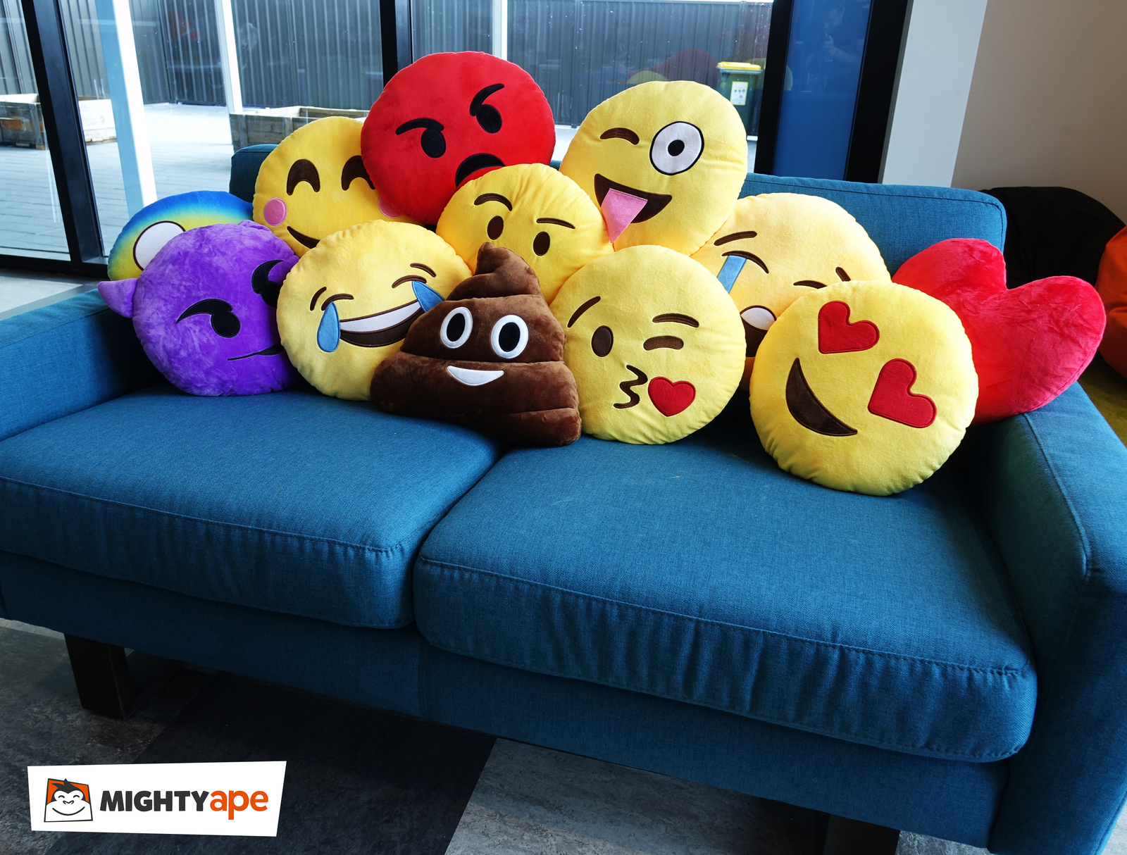 Blow Kiss Emoji Cushion - 34cm image