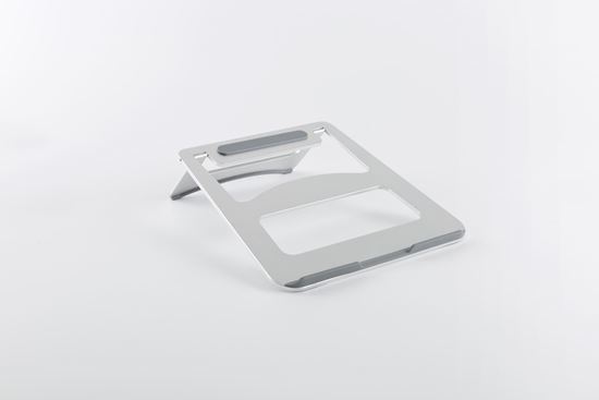 BRATECK: Folding Ultra-Slim Aluminium Laptop Stand. Fitslaptops & tablets up to 15".Non-skid silicone pads image