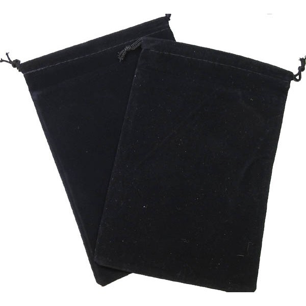 Suede Cloth Dice Bag (Large, Black)