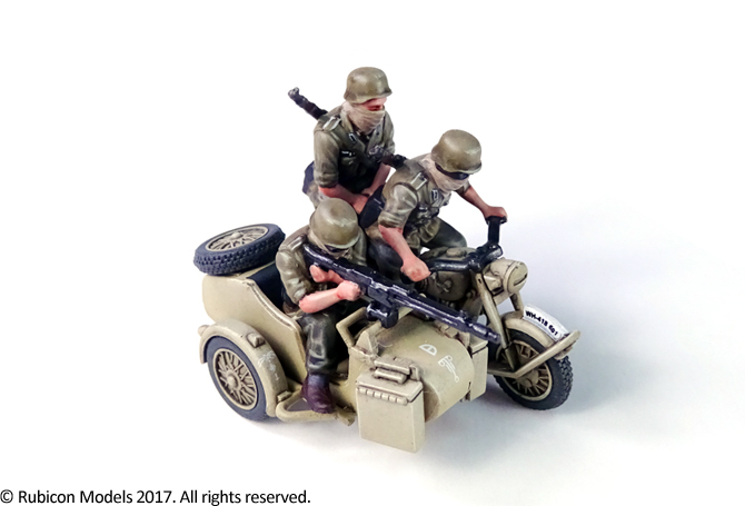 Rubicon 1/56 German Motorcycle R75 with Sidecar - DAK