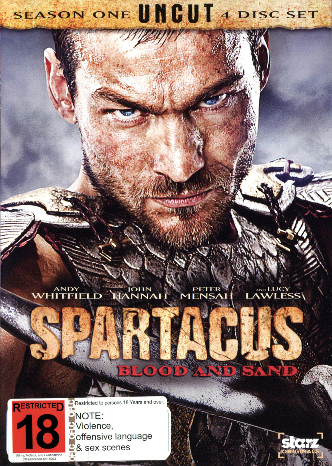 Spartacus: Blood and Sand - Complete Season 1: Uncut (4 Disc Set) on DVD