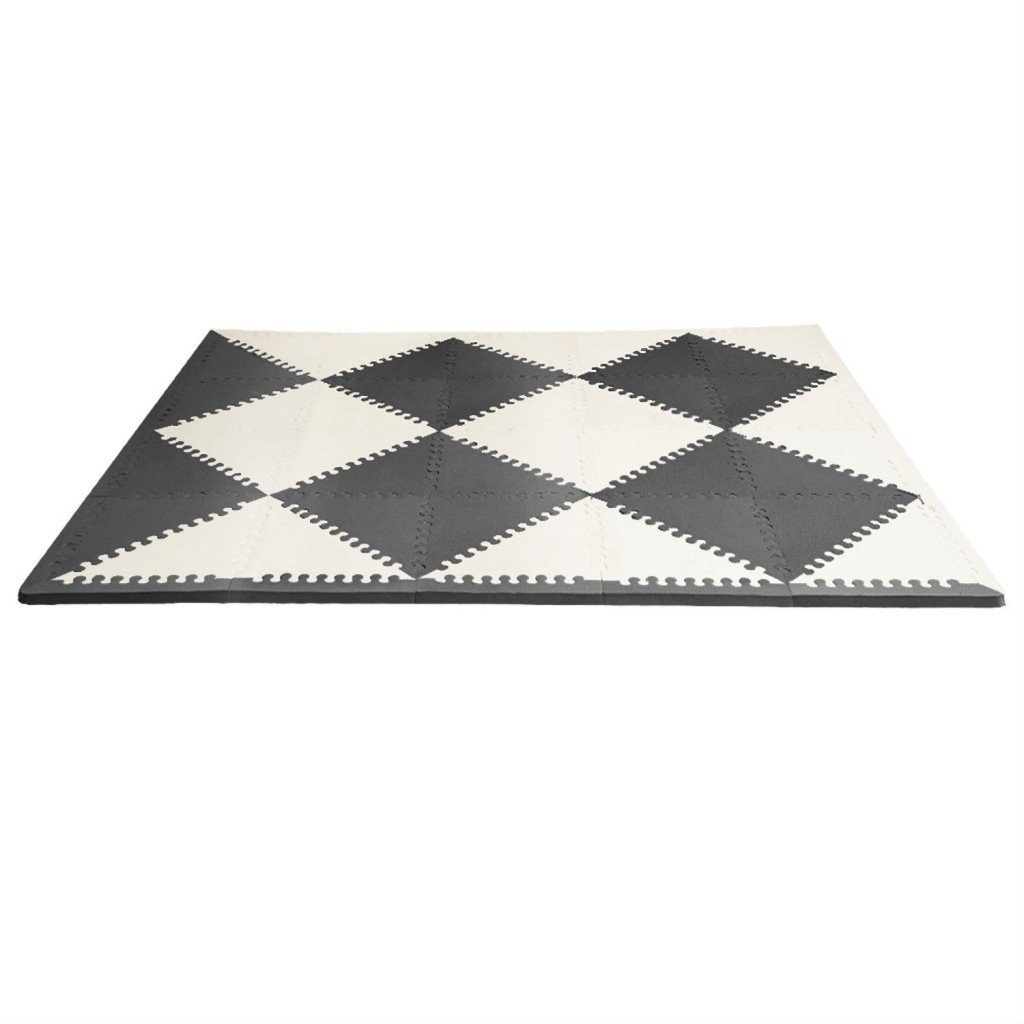 Skip Hop Playspot Geo Foam Floor Tiles - Black/Cream image