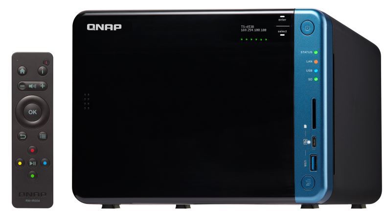 QNAP TS-653B-4G NAS,6BAY (NO DISK),4GB,CEL QC-1.5GHz,USB 3.0(5), GbE(2),TWR,2YR image