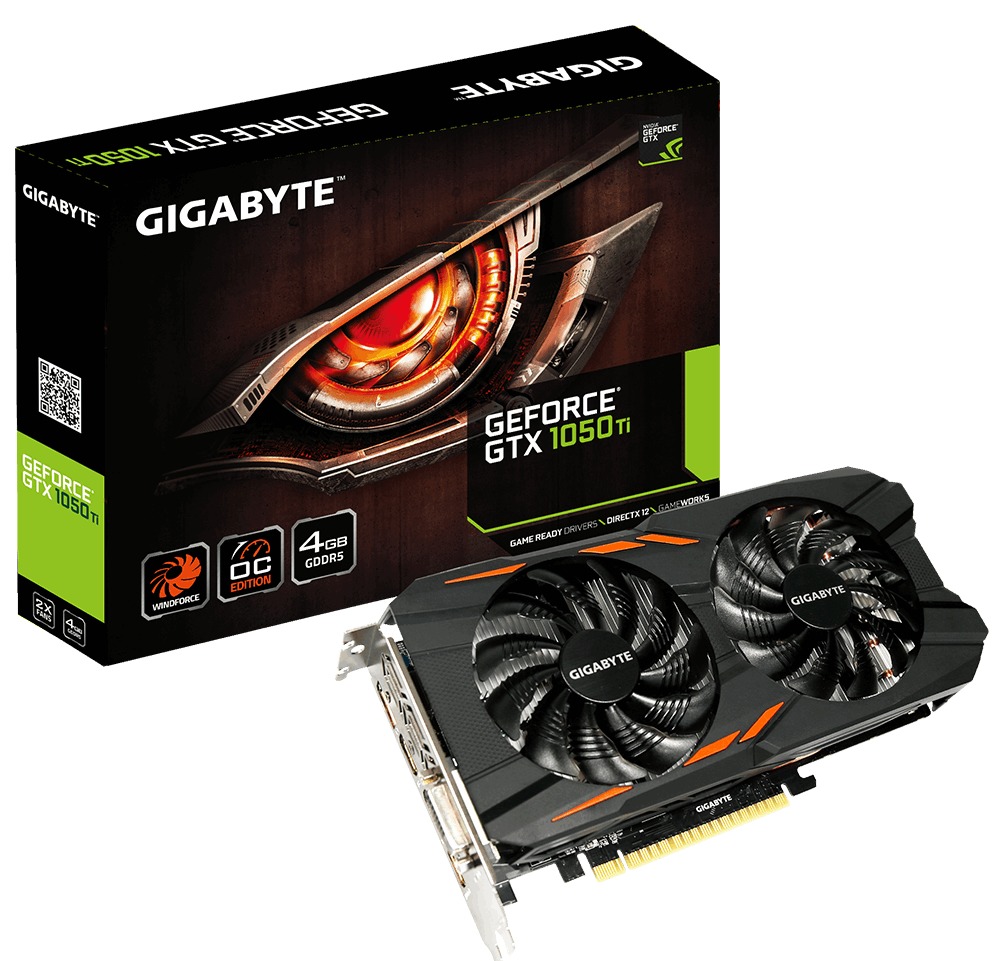 Gigabyte GeForce GTX 1050 Ti Windforce OC 4GB Graphics Card