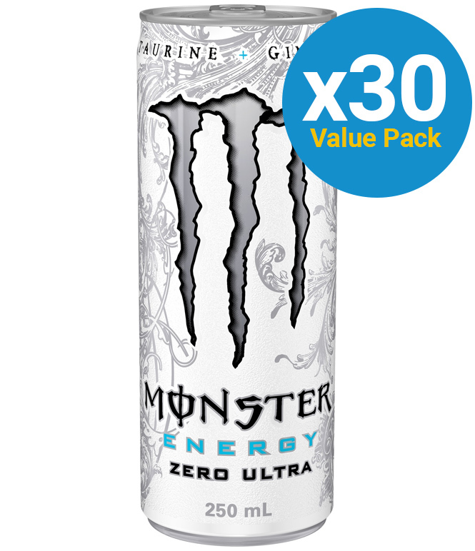 Monster Energy Drink Ultra Zero 250ml (30 Pack) image