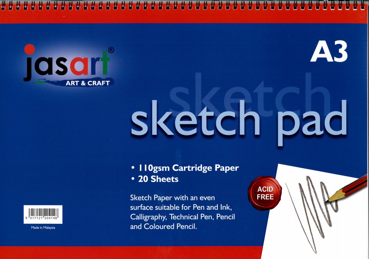 Jasart A3 Sketch Pad- Spiral image