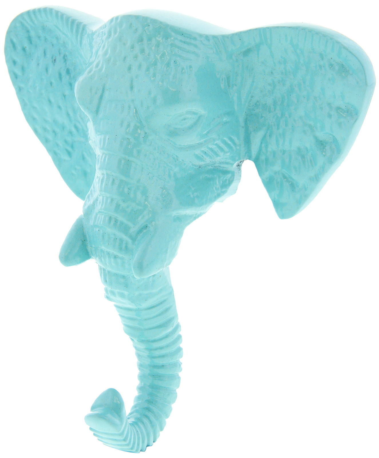 Pretty Pastels: Elephant Head Wall Hook - Blue image