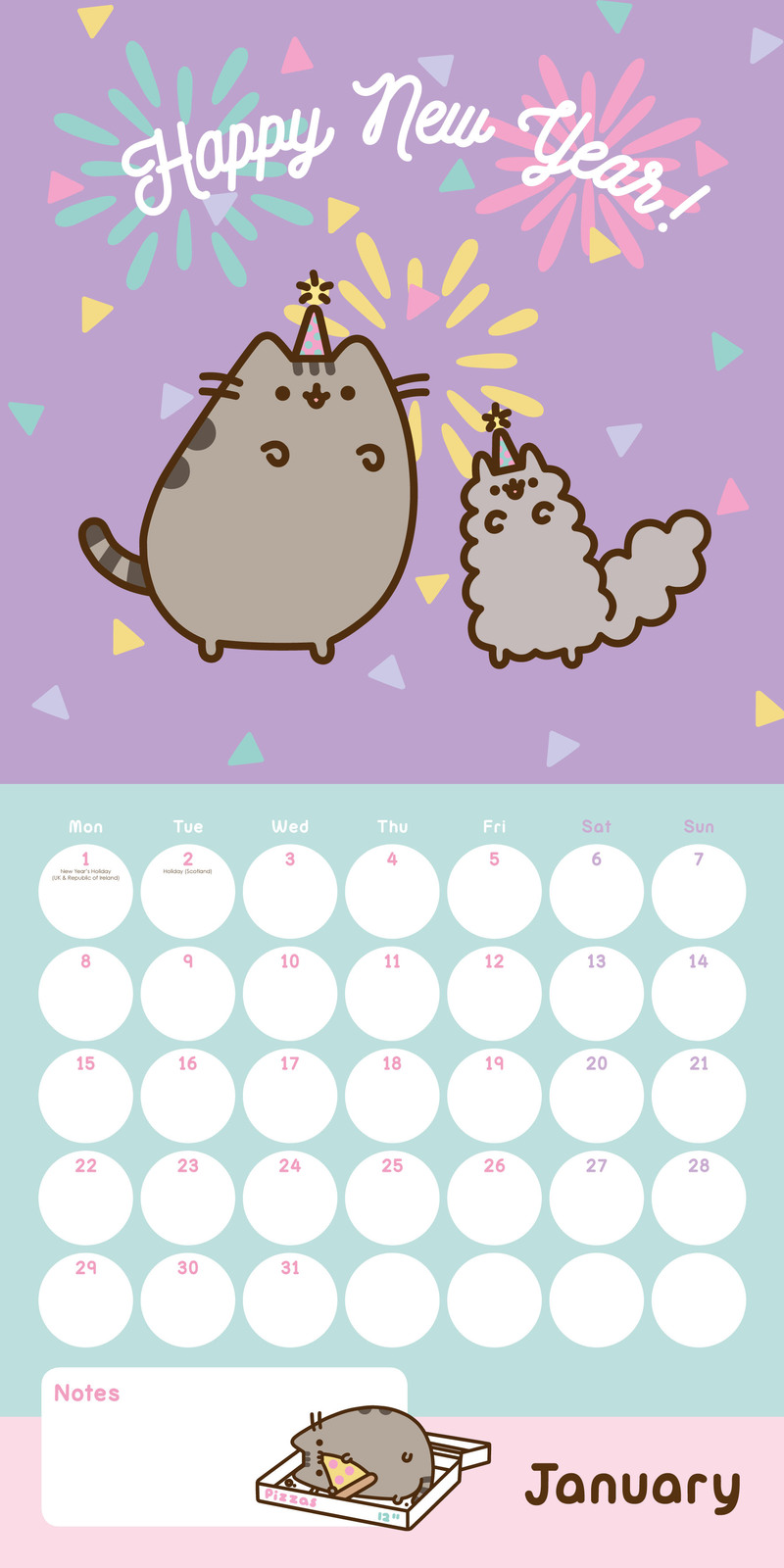 Pusheen 2018 Square Wall Calendar image