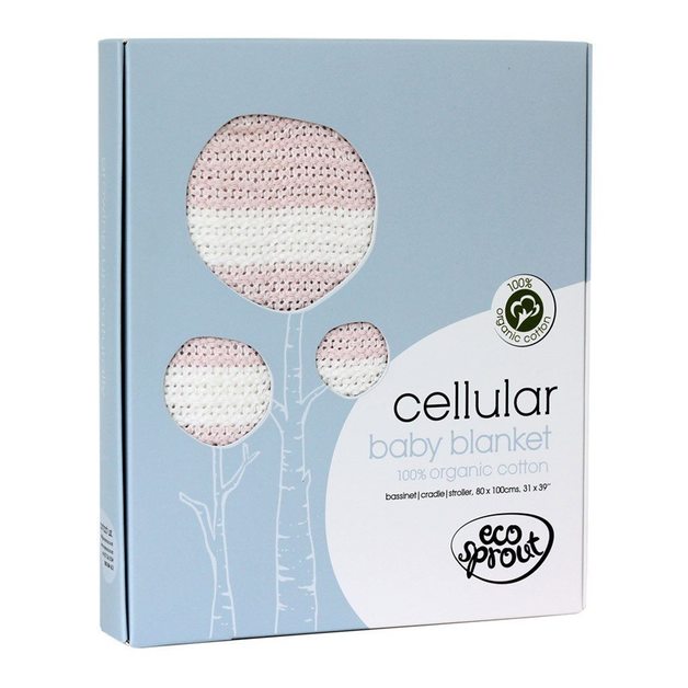 Buy Ecosprout Cotton Cellular Blanket Natural/Powder Puff