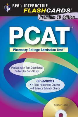 PCAT (Pharmacy College Admission Test) Flashcard Book Premium Edition W/CD-ROM by The Staff of Rea image