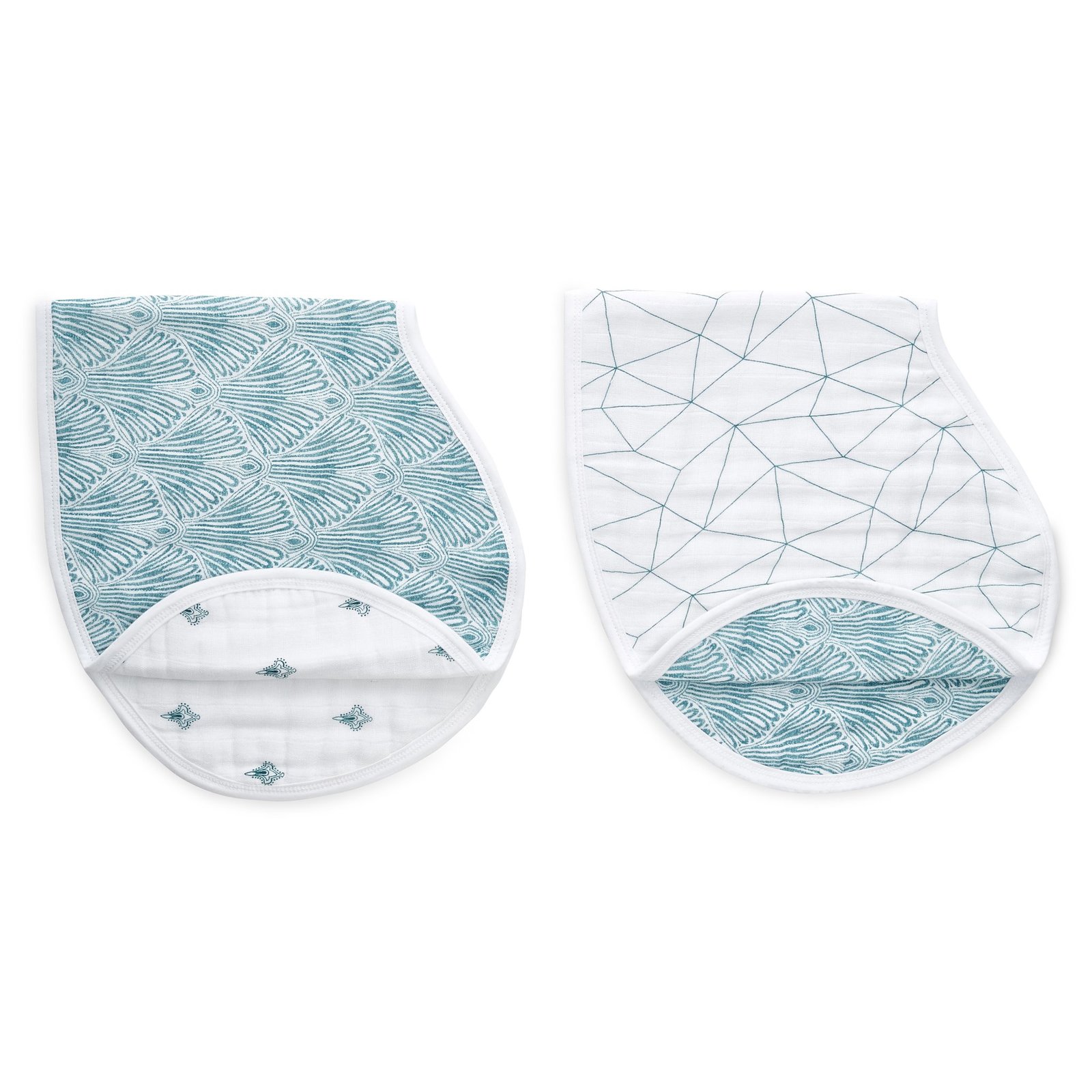 Aden + Anais: Paisley Teal Classic Burby Bibs (2 Pack) image