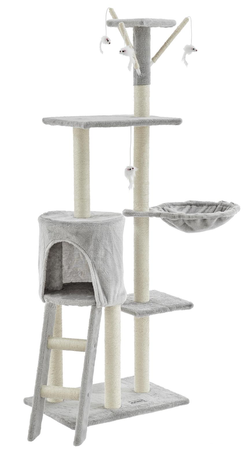 Buy Zoomies Cat Scratching Post Tree 142cm Grey at Mighty Ape NZ
