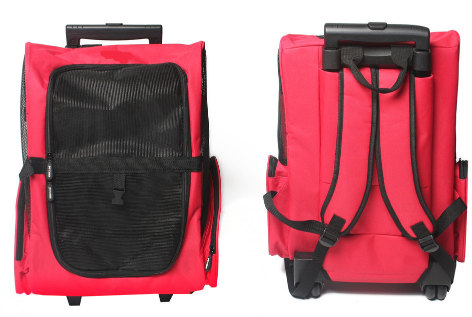 Buy Pet Travel Backpack Carrier with Wheels (Red) at Mighty Ape NZ