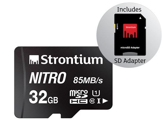 Strontium NITRO 32GB Micro SD With Adapter image