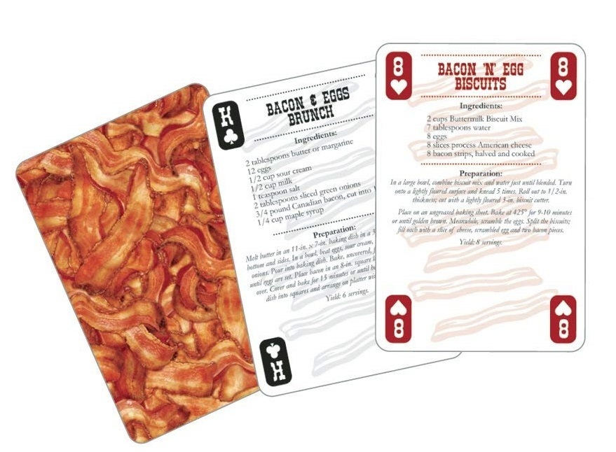 Bacon Recipes Playing Cards Toy at Mighty Ape NZ