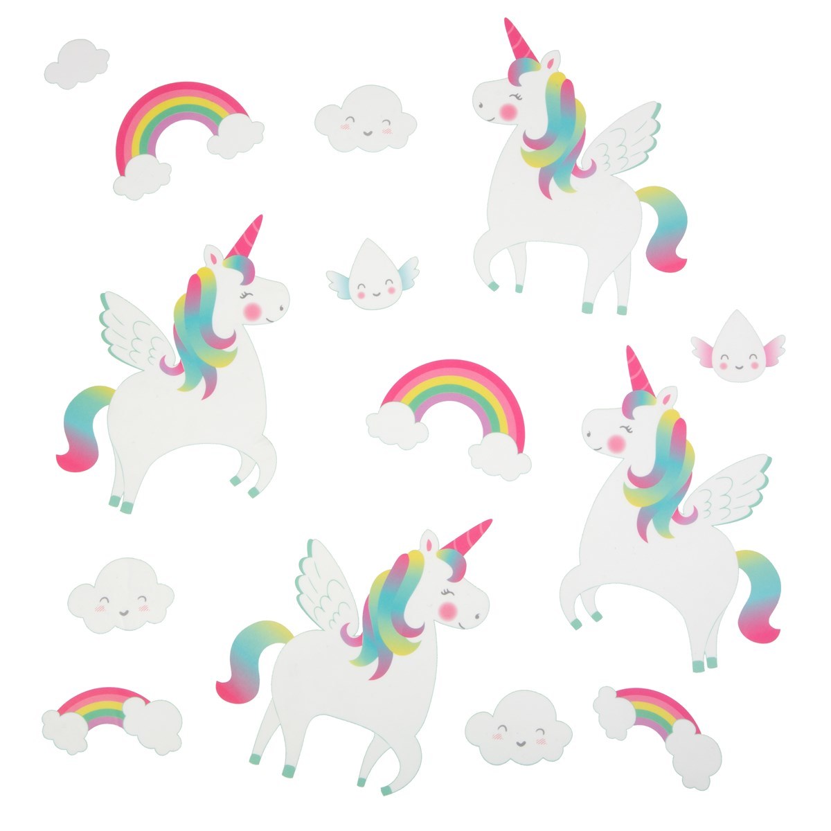 Unicorn wall sticker set at Mighty Ape NZ