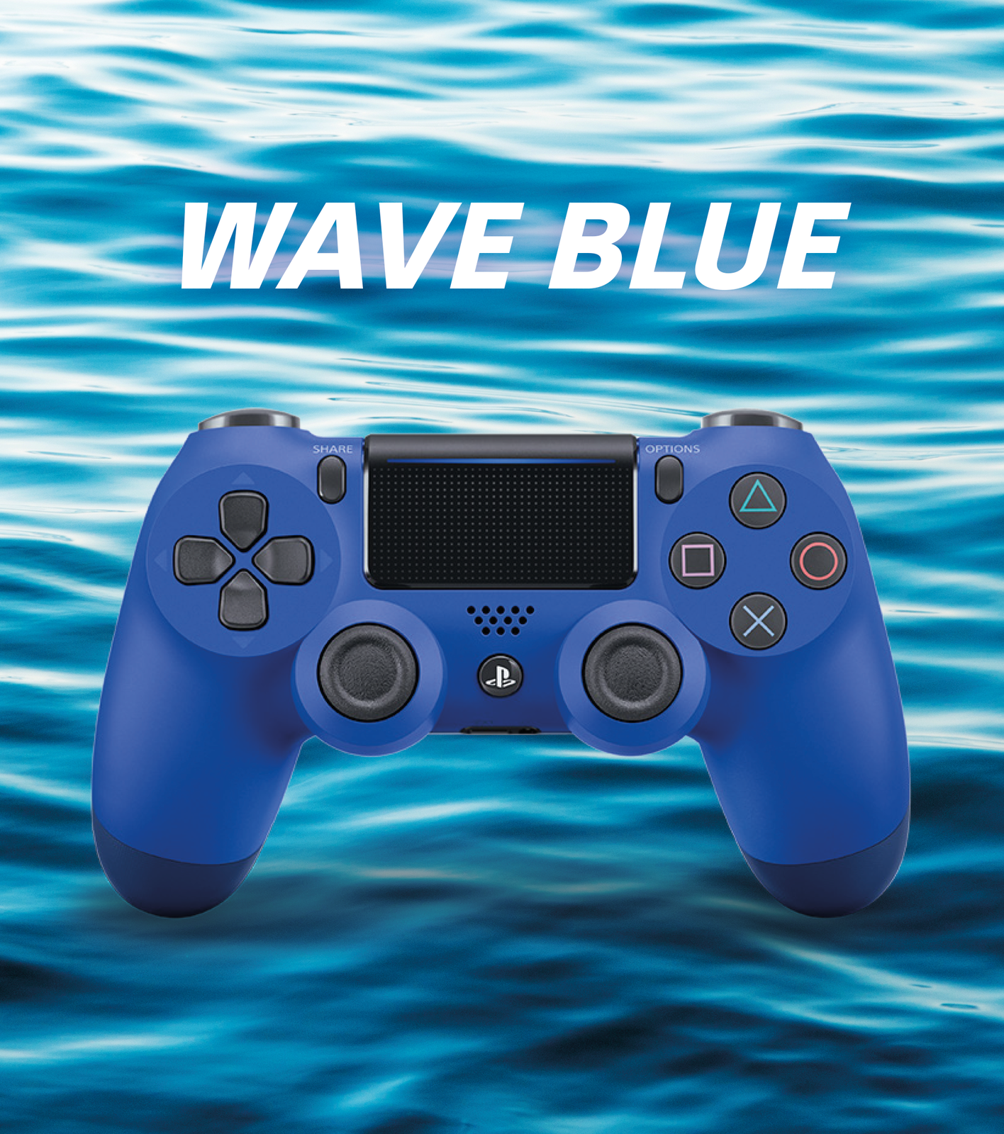 PlayStation 4 DualShock 4 v2 Wireless Controller - Wave Blue for PS4 image