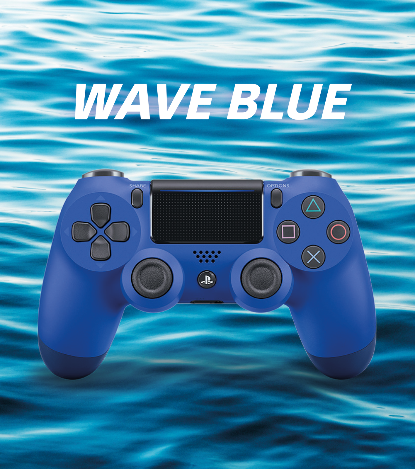 PlayStation 4 DualShock 4 v2 Wireless Controller - Wave Blue on PS4