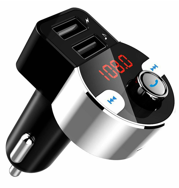 Car FM Bluetooth Wireless Transmitter (Silver) at Mighty Ape NZ