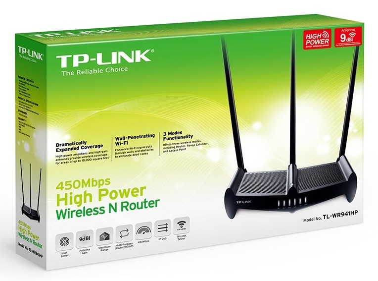 TP-Link: WR941HP 450Mbps High Power Wireless N Router