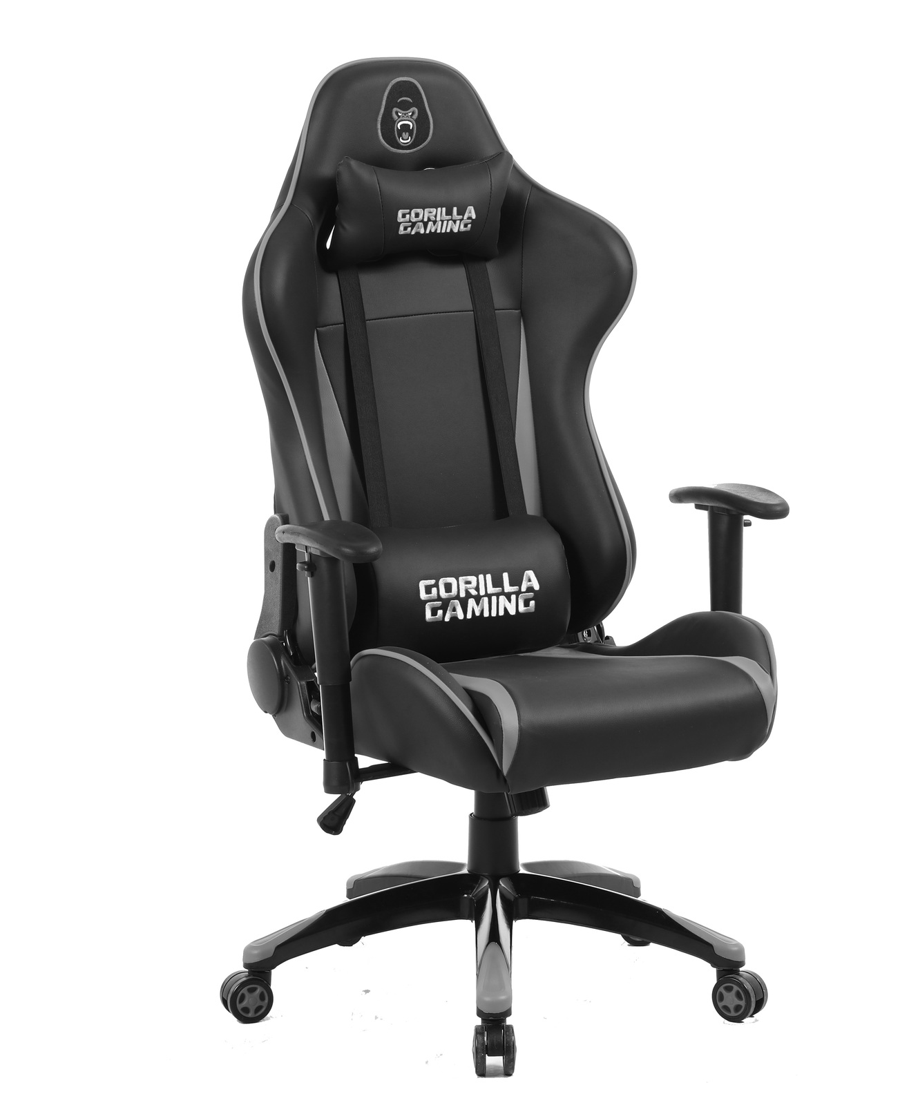 Gorilla Gaming Commander Chair Grey & Black Buy Now at Mighty