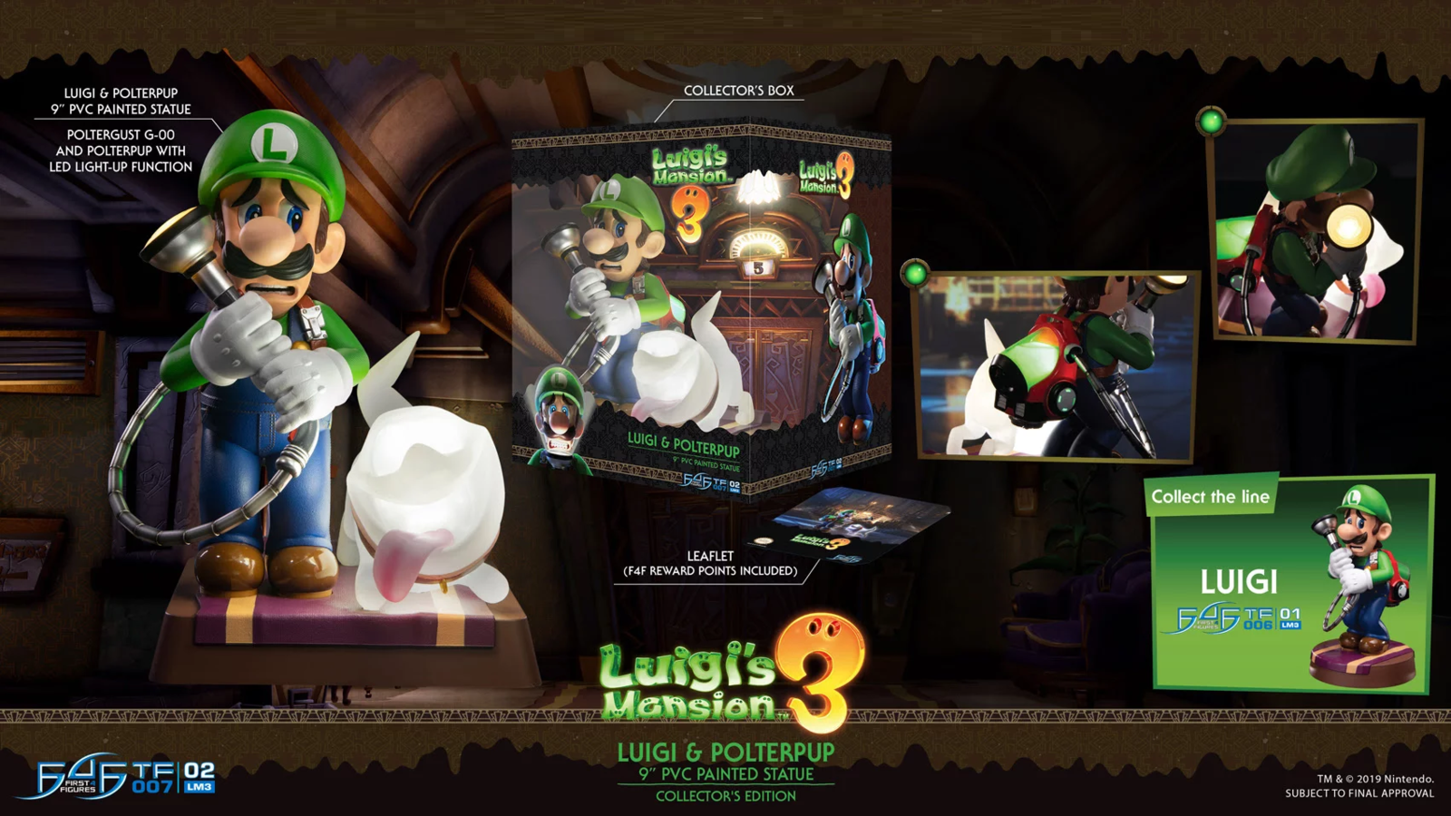 Luigi's Mansion 3: Luigi & Polterpup - 9" Premium Statue (Collectors Edition) image