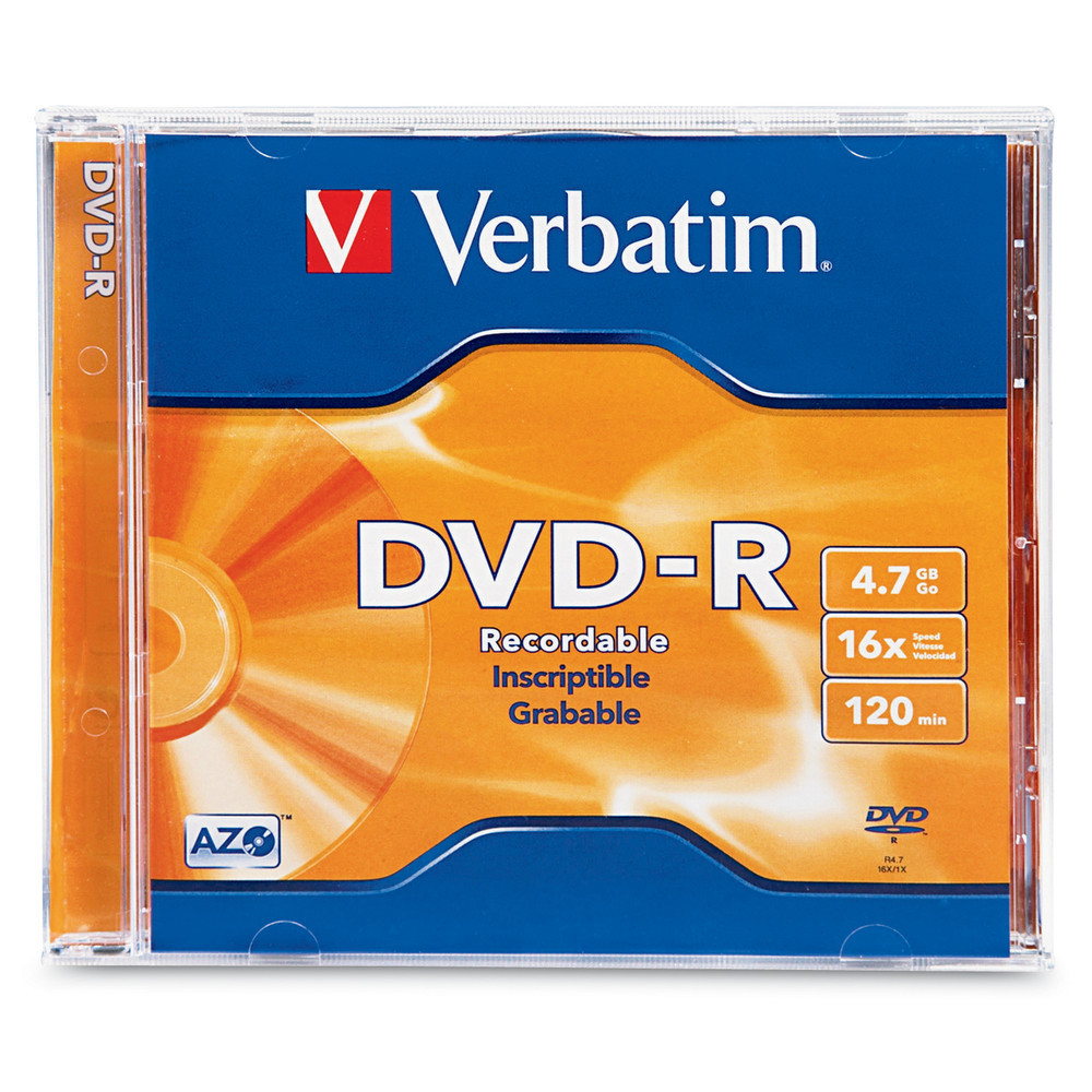 Verbatim DVD-R 4.7GB Jewel Case 16x (1 Pack) image