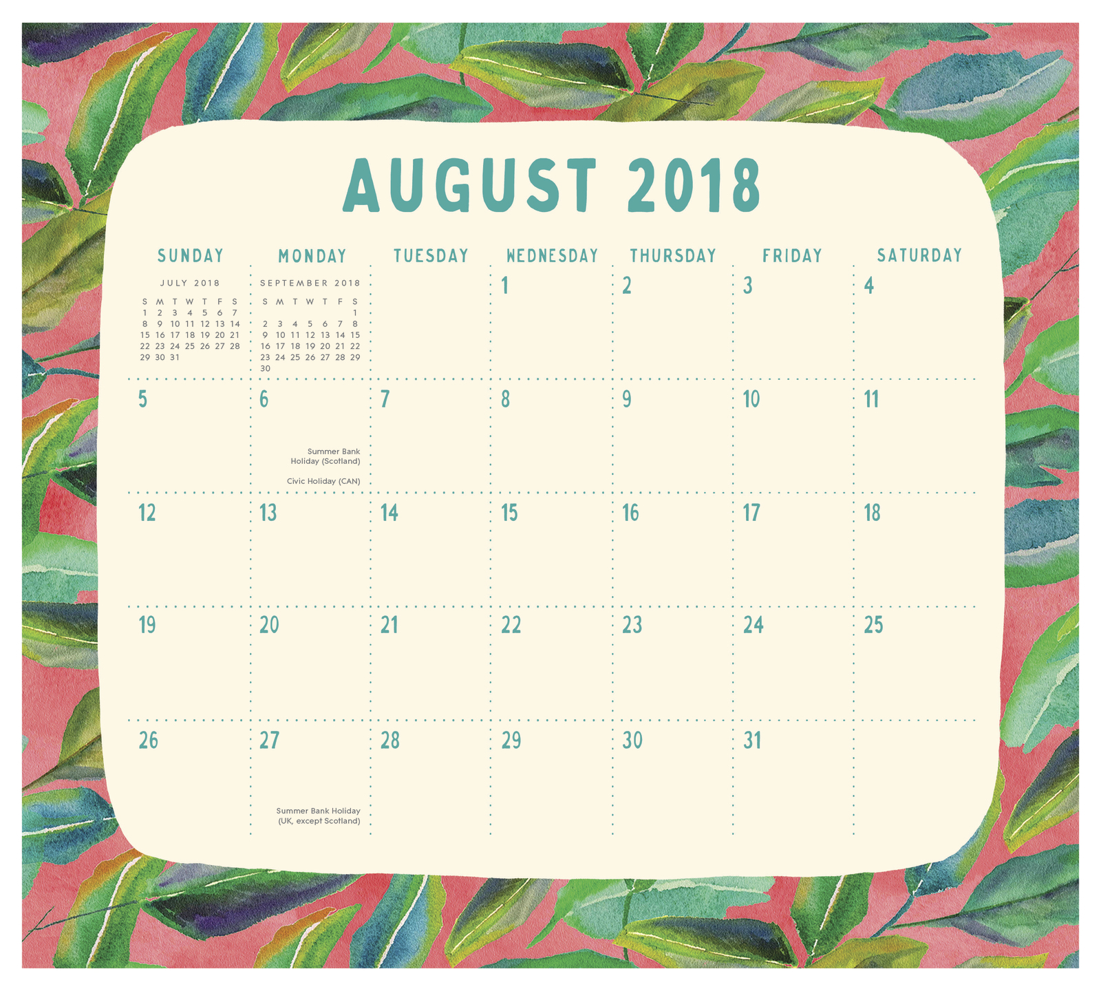 Justina Blakeney: Botanicals 2019 Magnetic Monthly Planner image