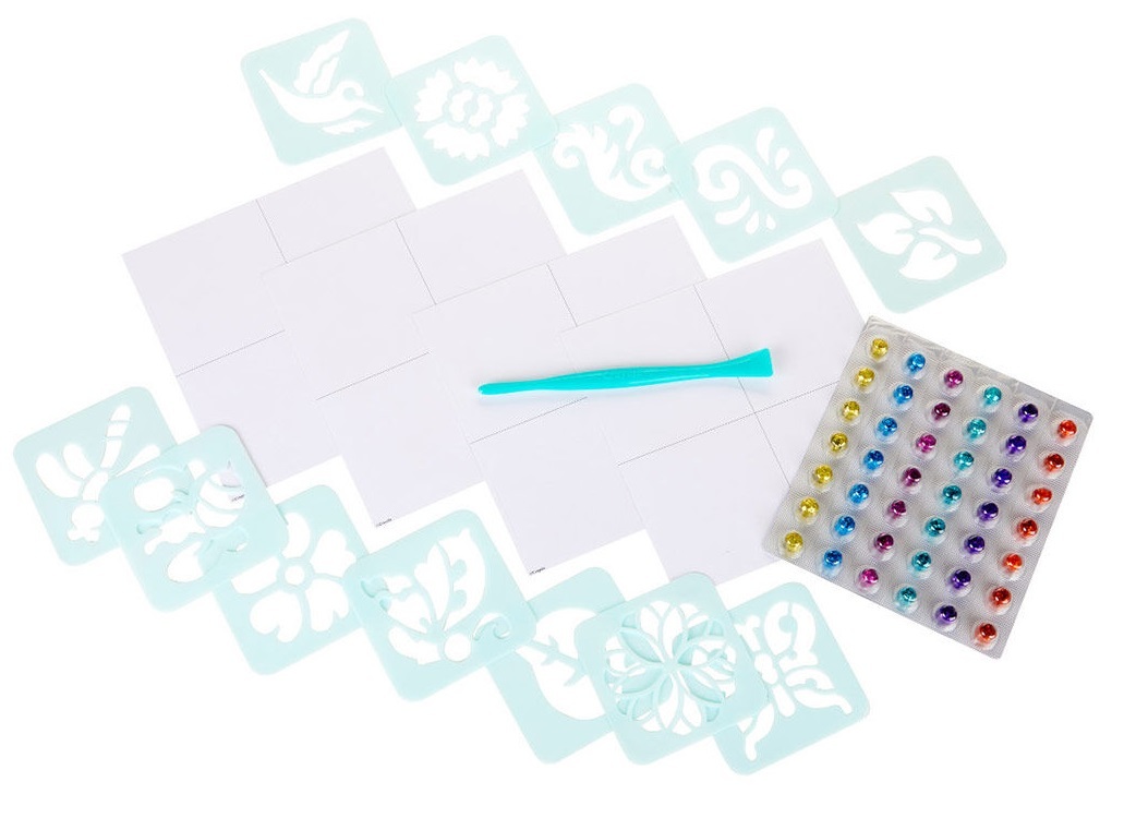 Crayola: Glitter Dots - Stencil Stickers Craft Kit image