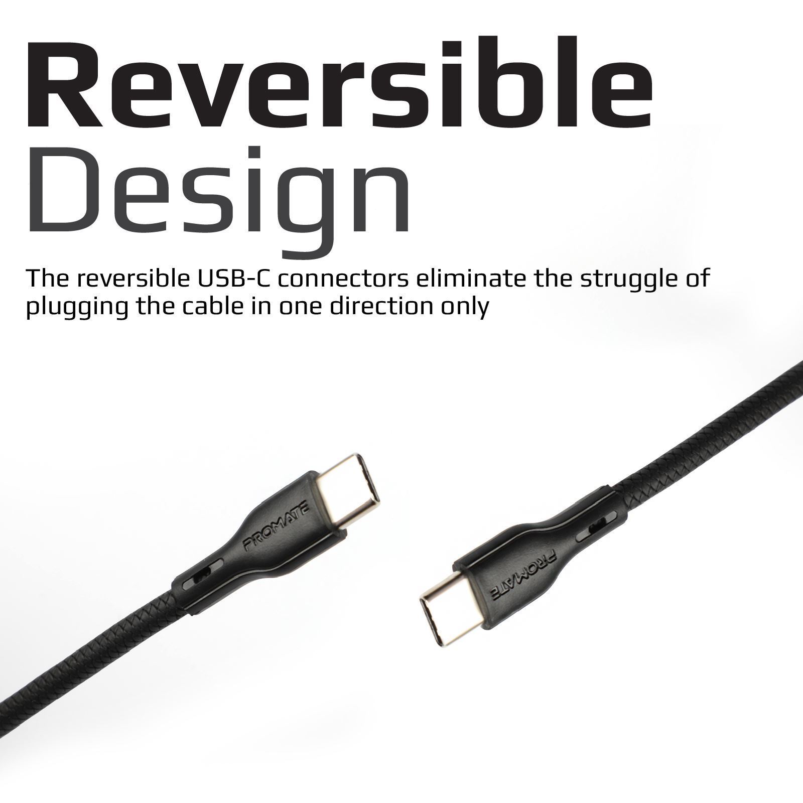 Promate 2m 60W USBC to USBC Cable with Power Delivery Support at