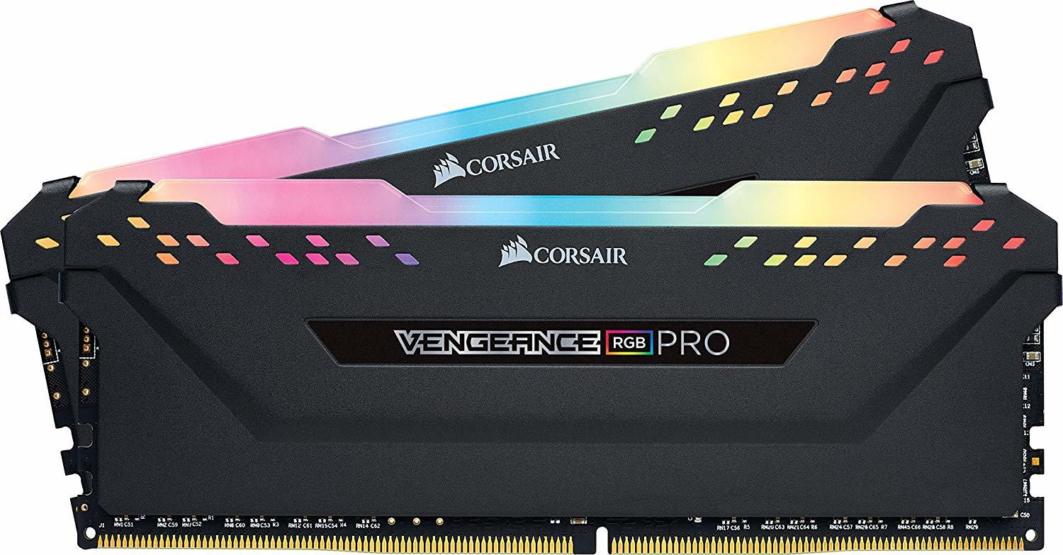 16GB (2 x 8GB) Corsair Vengeance DIMM DDR4 3200MHZ - Black image