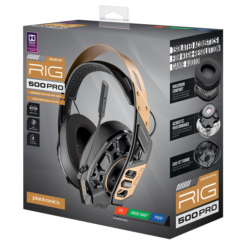 RIG 500 PRO Gaming Headset Gold PC, PS4, Xbox One Buy Now at
