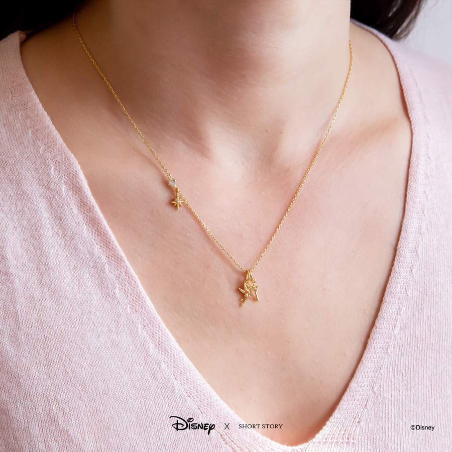 Disney Tinker Bell Necklace - Gold image