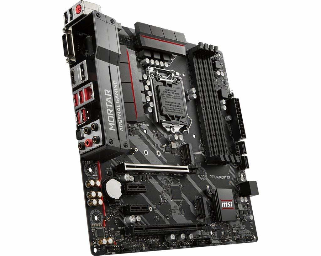 MSI Z370M MORTAR, Intel Z370, DDR4-4000, Dual M.2, MATX MotherBoard