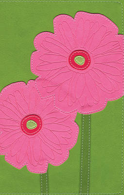 NIV, Bloom Collection Bible, Leathersoft, Green/Pink, Red Letter Edition by Zondervan Publishing image