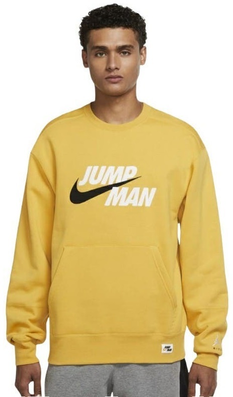 Nike Men's Jordan Jumpman Fleece Crew Sweatshirt (Pollen, Size M) | Men's |  at Mighty Ape NZ