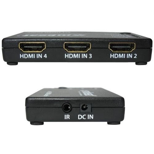 mbeat 4 Port Powered HDMI Switch with Remote Control