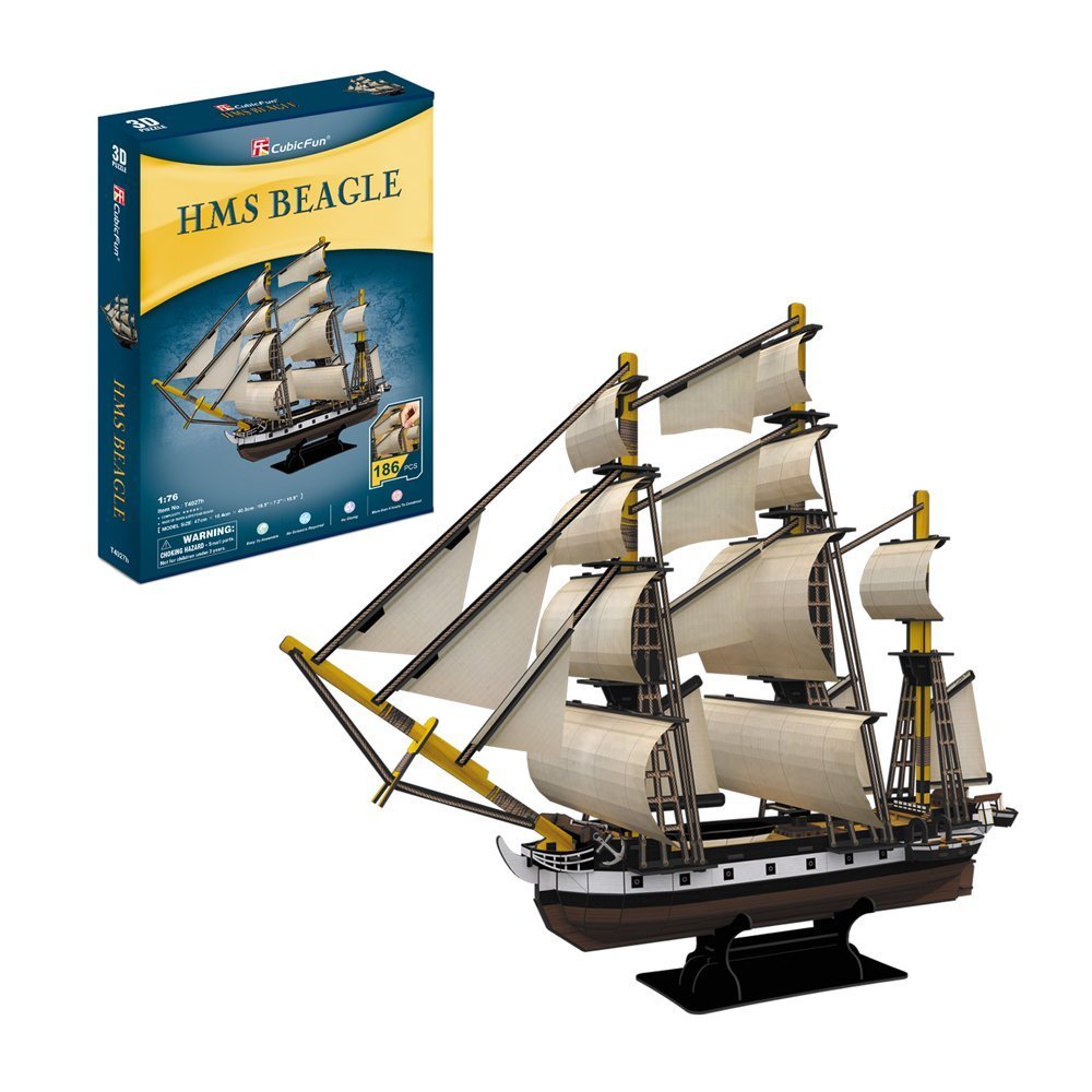 CubicFun: HMS Beagle Puzzle - 168 Piece 3D Puzzle image