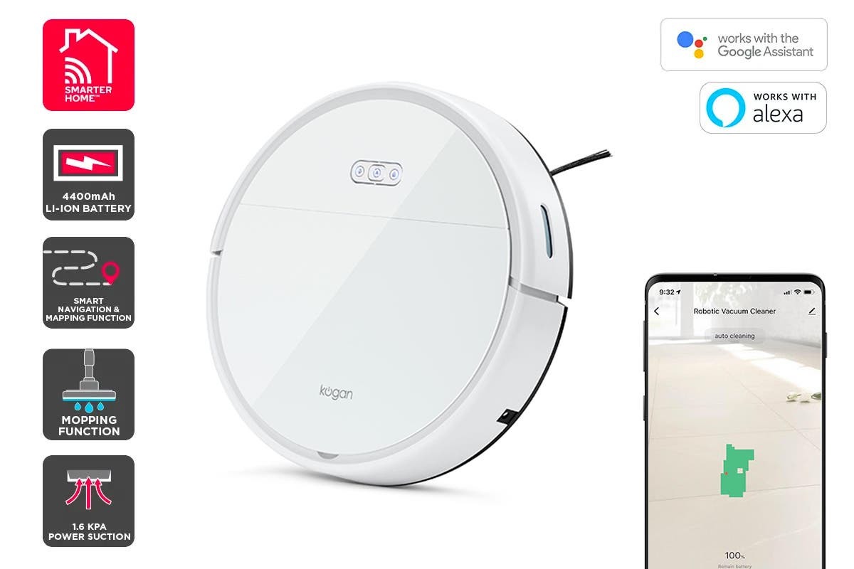 Kogan SmarterHome G60 Robot Vacuum Cleaner and Mop at Mighty Ape NZ