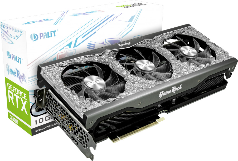 NVIDIA GeForce RTX 3080 GameRock OC Palit GPU image