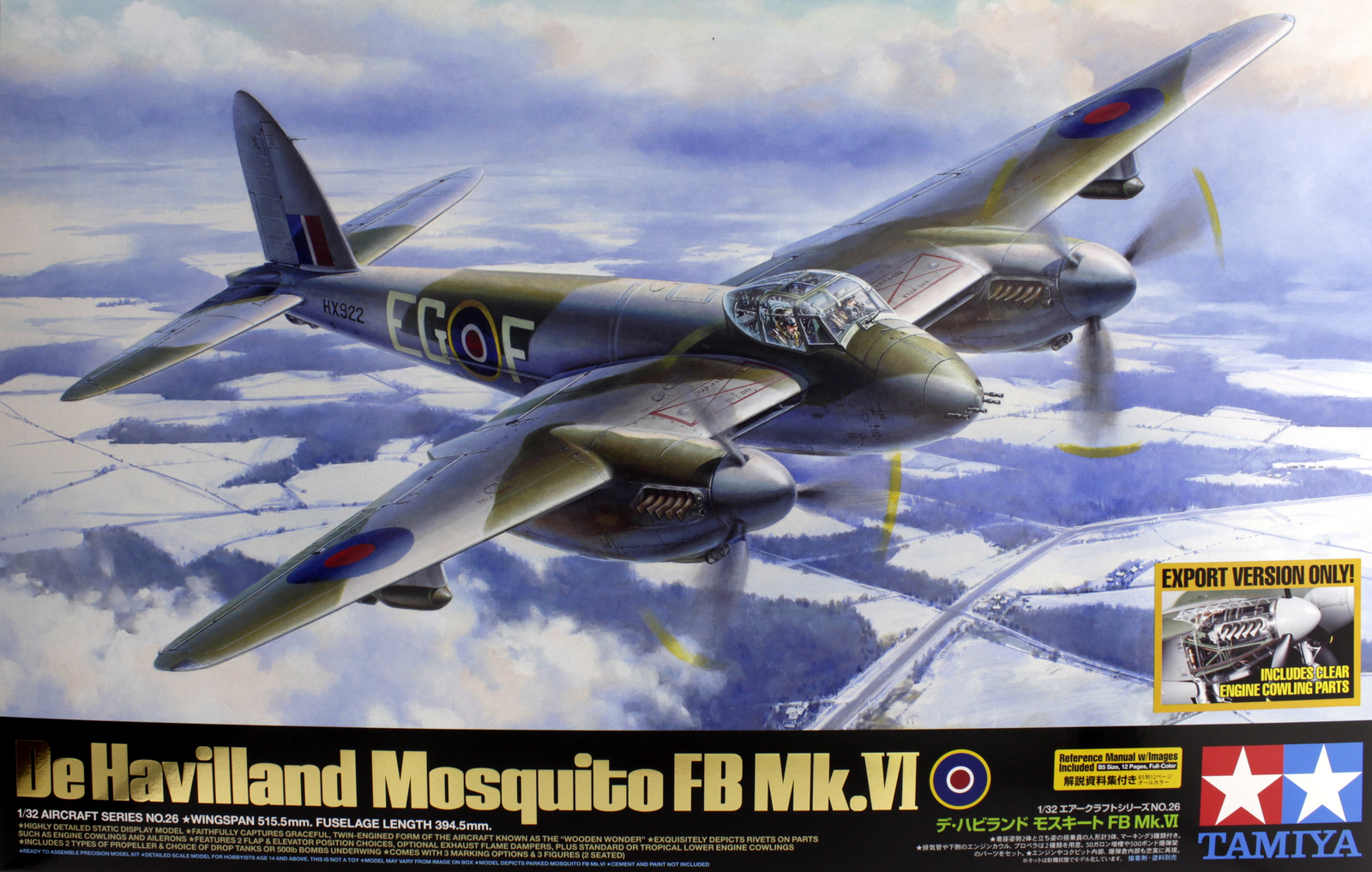 Tamiya De Havilland Mosquito FB Mk VI 1/32 Model Kit image