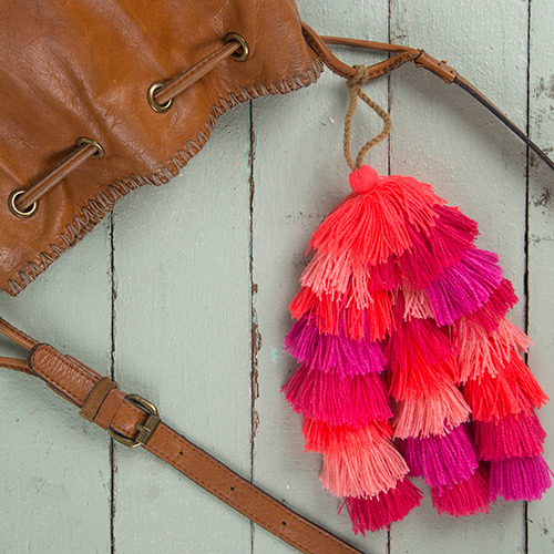 Natural Life: Tassel Tie On - Pinks Stacked image