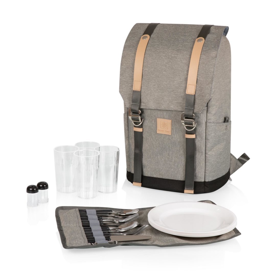 Picnic Time: PT-Frontier Picnic Backpack (Heathered Gray) image