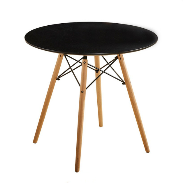 Fraser Country: Elegant Round Dining Table - Black