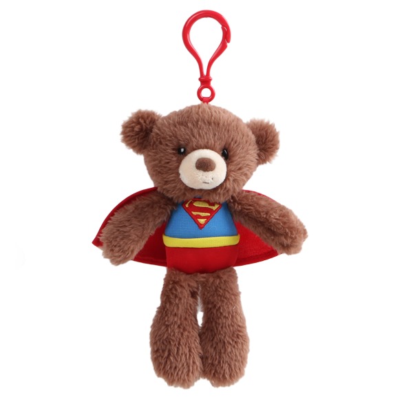 Gund Fuzzy Bear Backpack Clip Superman image