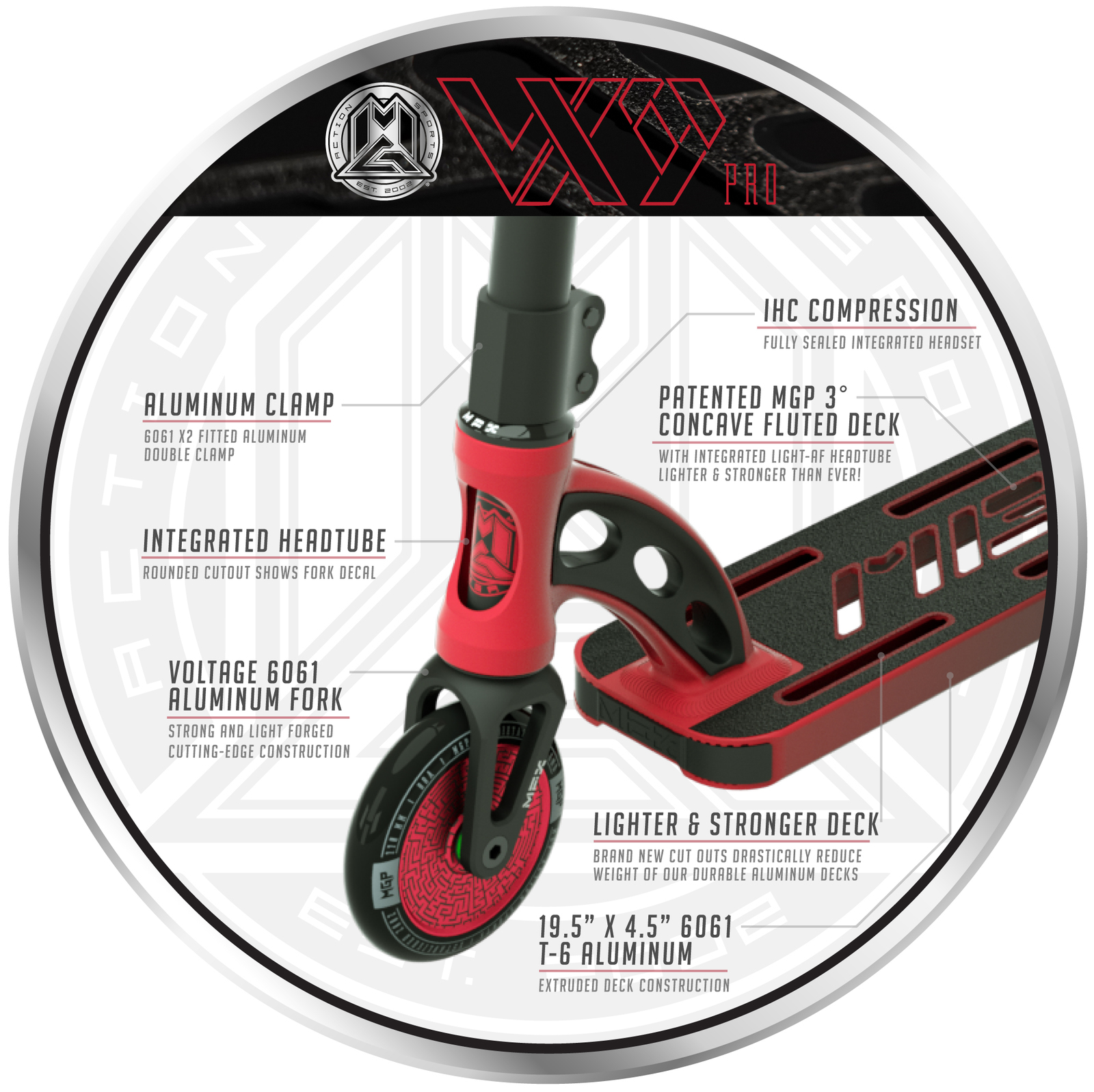 MADD Gear: VX9 Pro Scooter - Red/Black image