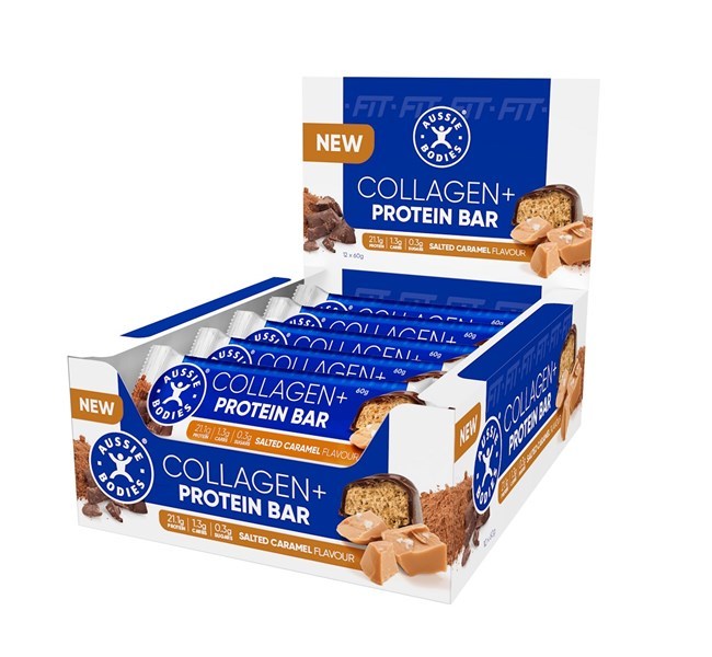 Aussie Bodies Collagen Protein Bar - Salted Caramel (12x60g) image
