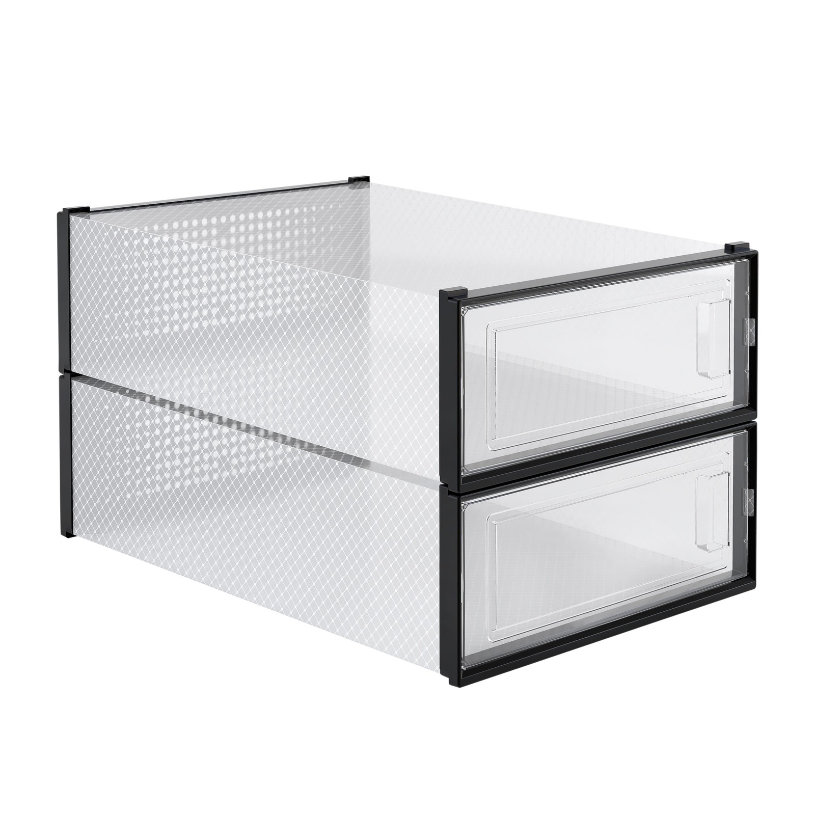 Buy Ovela Set of 4 Click Shoe Storage Box (Knee High, Clear/Black) at